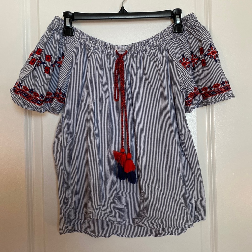 Linen Off Shoulder Blouse